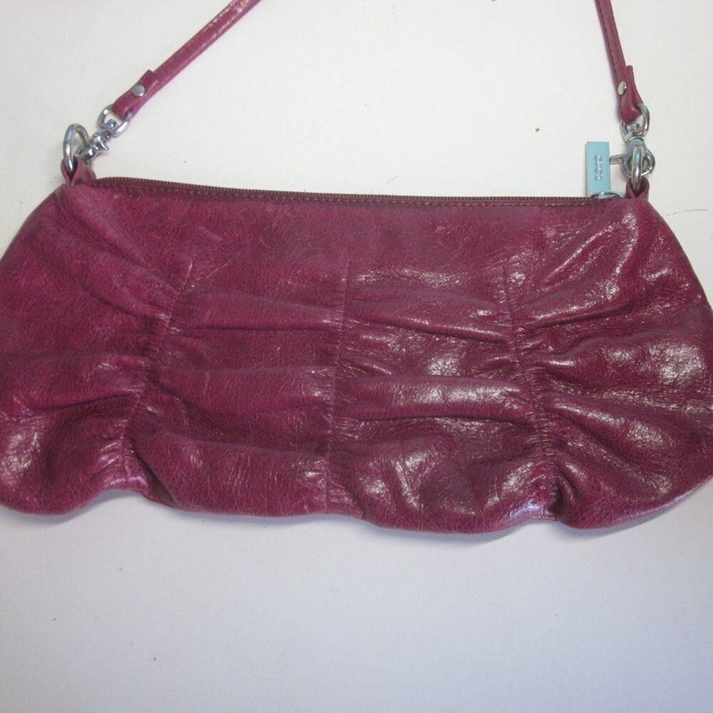HOBO International Leather Bag Crossbody Dark Pink Small Purse